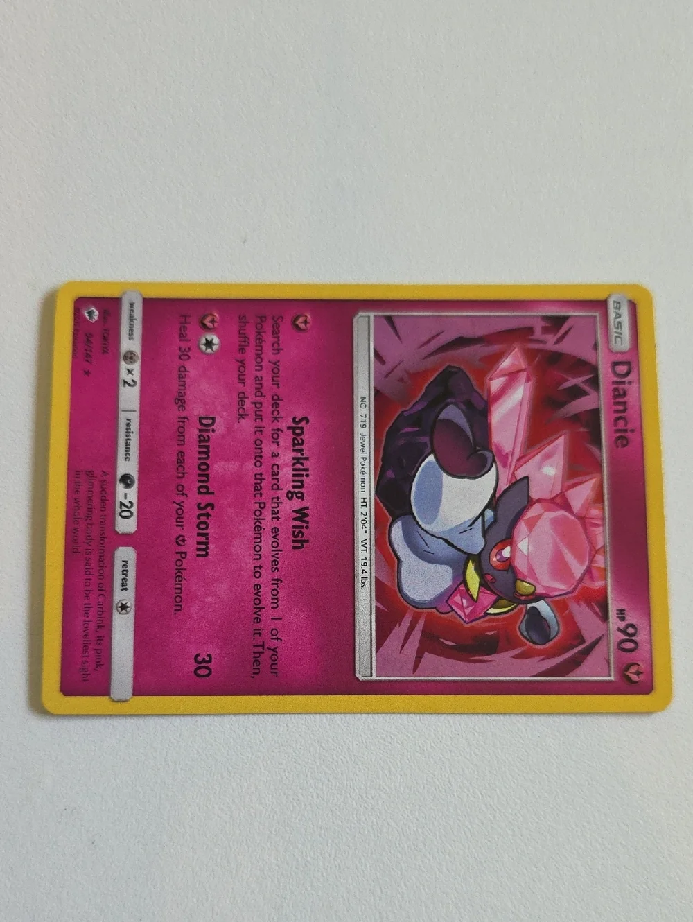 Pokemon Diancie Trading Card